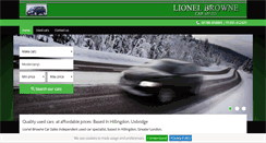 Desktop Screenshot of lionelbrownecarsales.co.uk